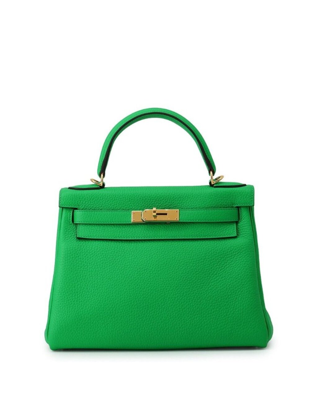 Hermes Handbag Kelly 28 Retourne Bamboo Gold Togo 2-Way